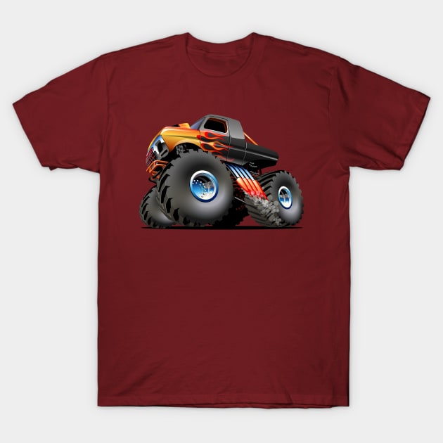 Cartoon Monster Truck T-Shirt by Mechanik